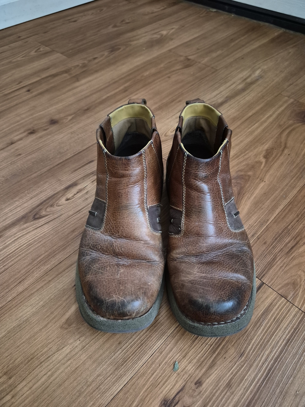 Dr. Martens Rare Vintage Brown Leather Pull-on Chukka Boots Size 11